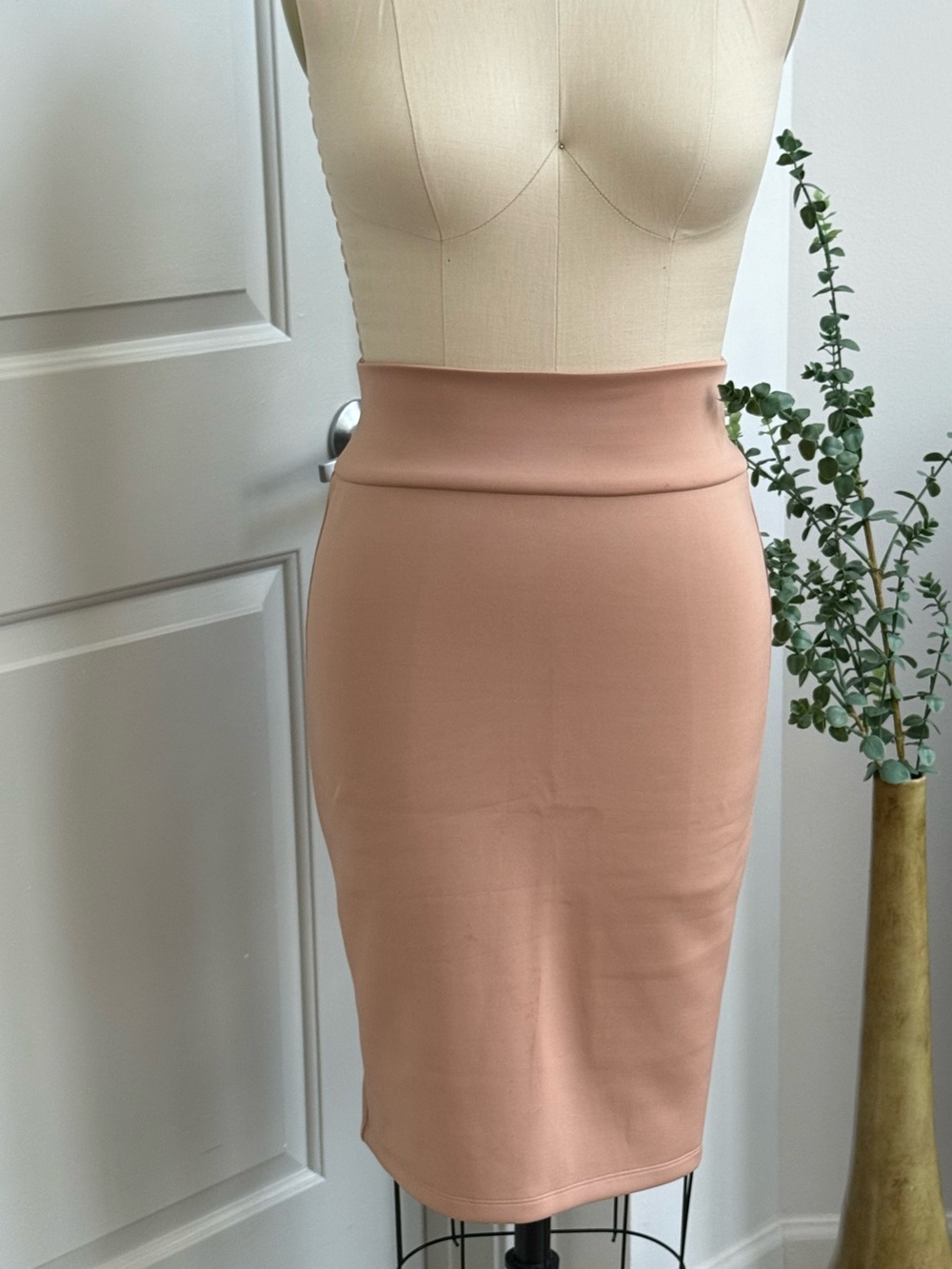Express Blush Pink High-Rise Pencil Skirt